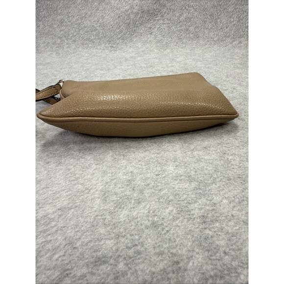 Michael Kors Fulton Wristlet Purse Pebbled Leather With Gold Zipper and Strap - Picture 10 of 12